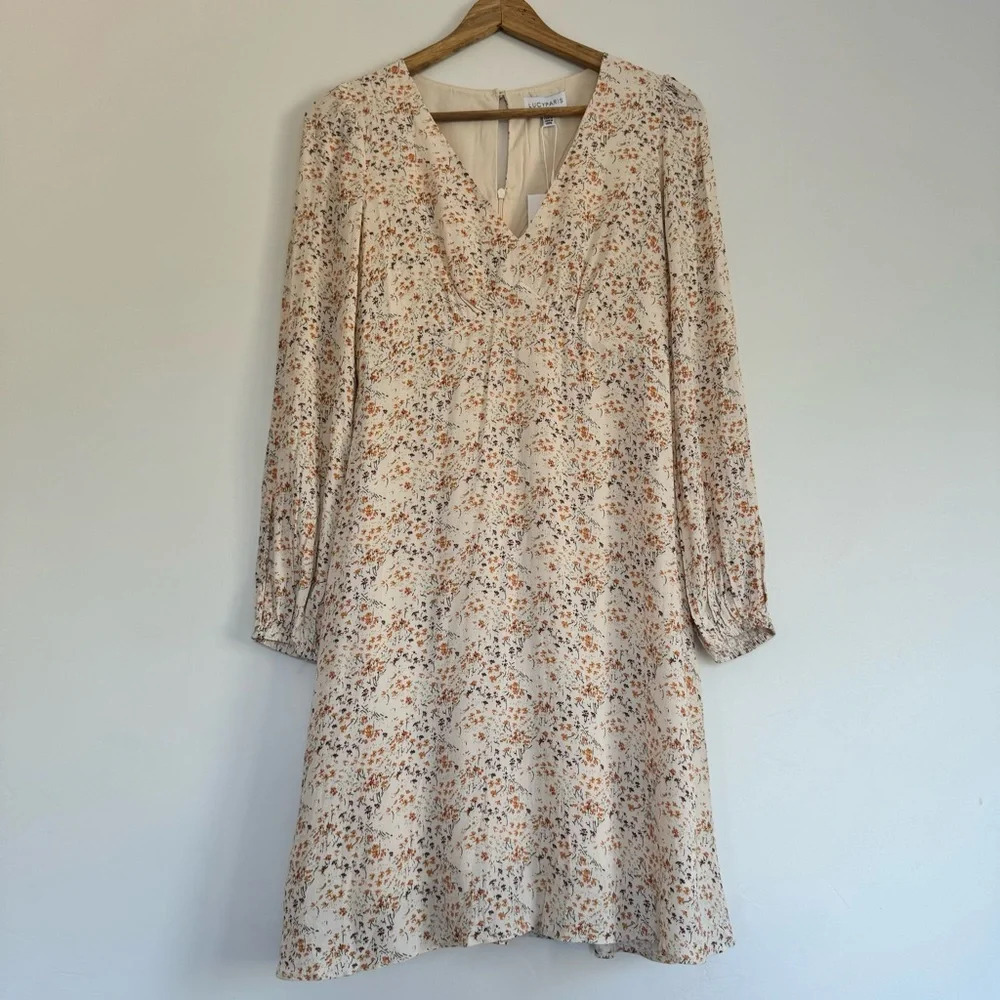 Lucy Paris Floral Rosemary long sleeve Dress: S